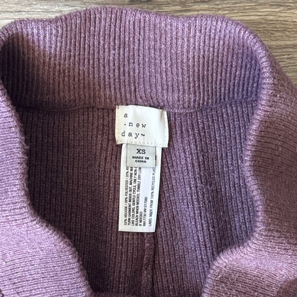 a new day Dusty Purple V-Neck Sweater and High Waisted Wide Leg Pants Set - Picture 9 of 10